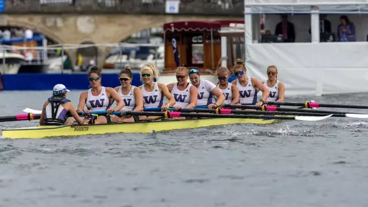 UW women's eight Remenham cup crew at 2022 Henley Royal Regatta
