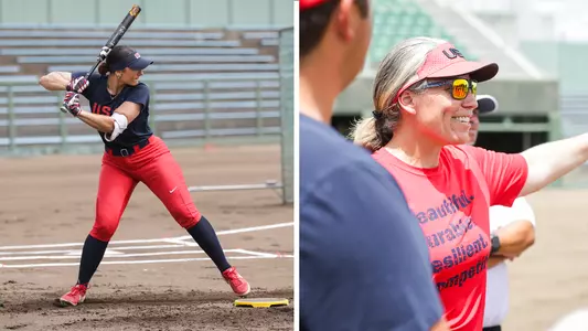 Baylee Klingler and Heather Tarr with Team USA in Japan