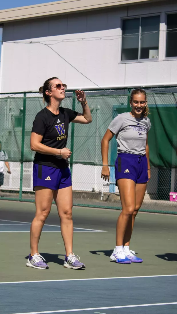 The University of Washington women's tennis team during their 2023 foreign tour in Japan.