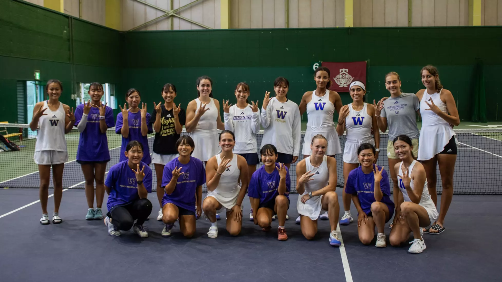 The University of Washington women's tennis team during their 2023 foreign tour in Japan.