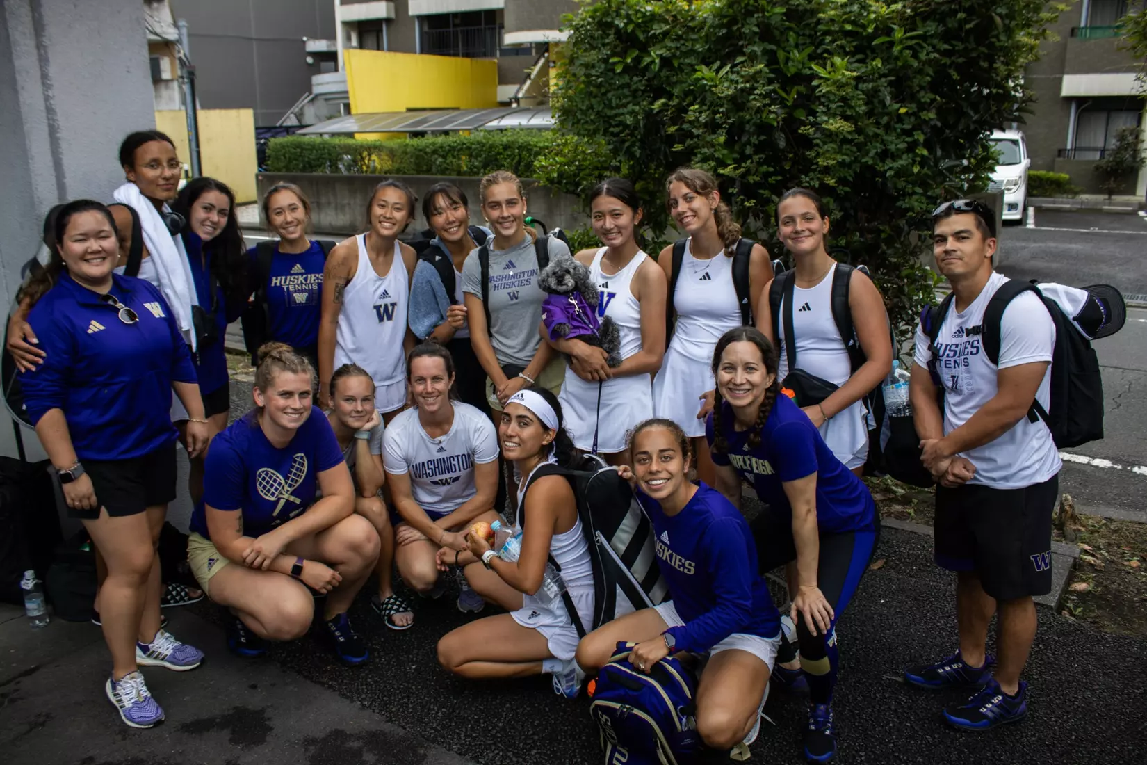 The University of Washington women's tennis team during their 2023 foreign tour in Japan.