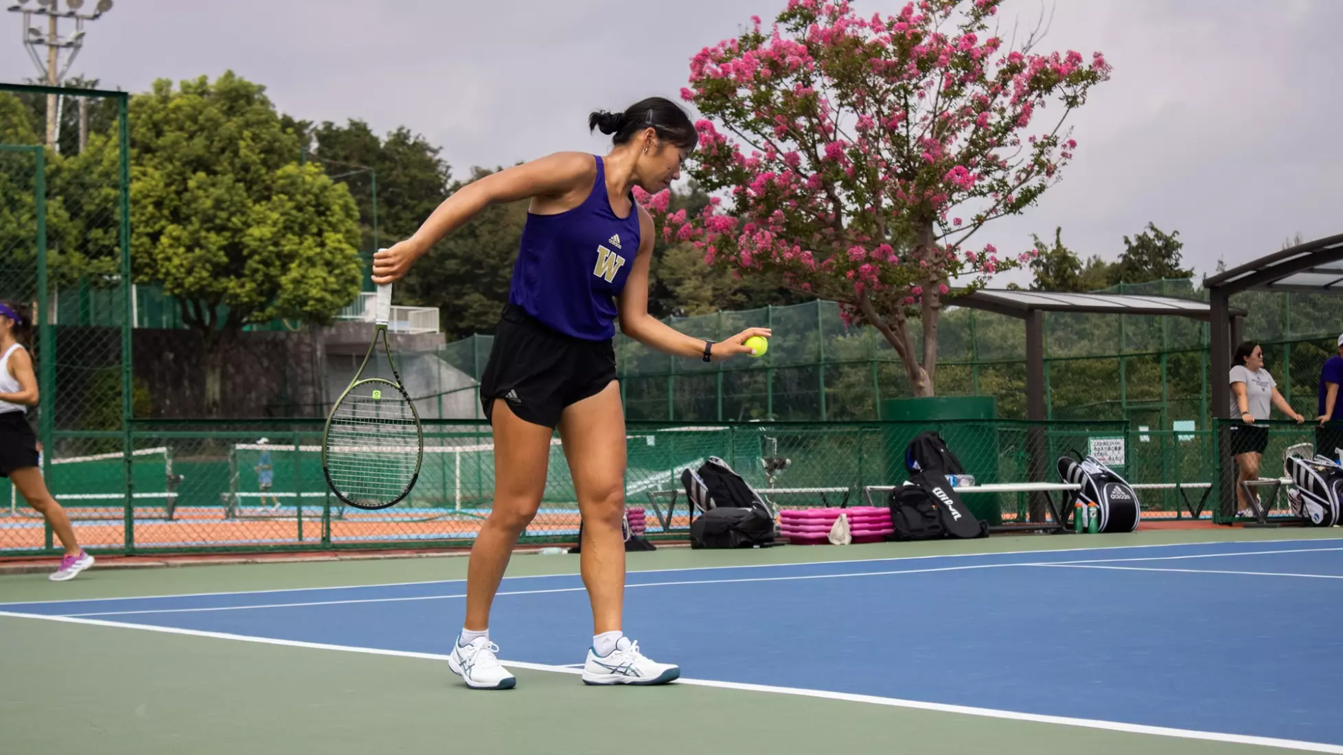 The University of Washington women's tennis team during their 2023 foreign tour in Japan.