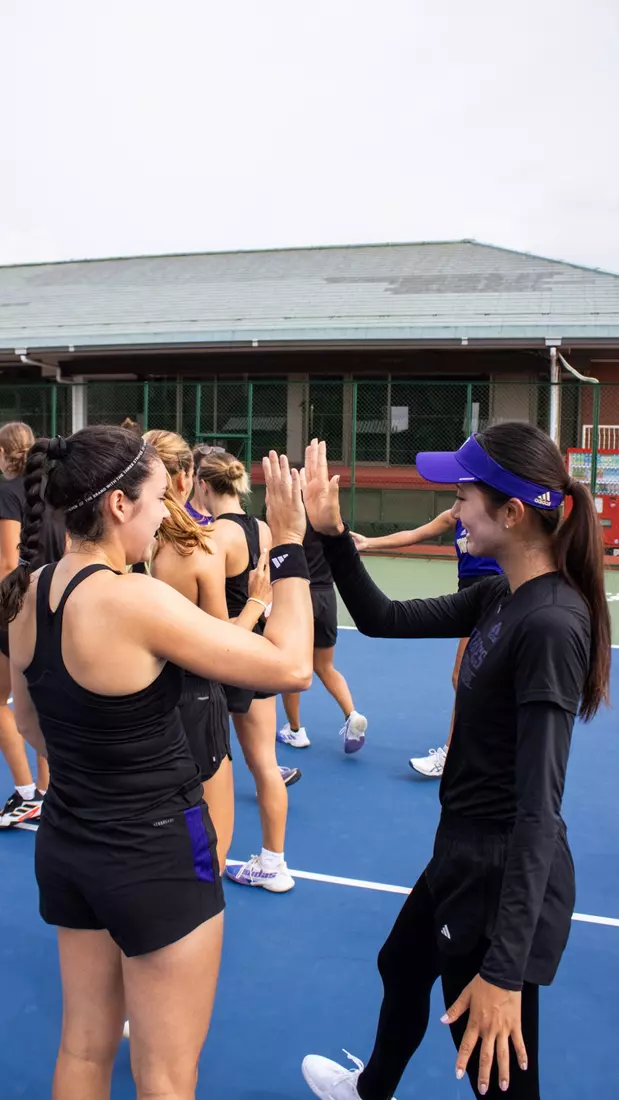 The University of Washington women's tennis team during their 2023 foreign tour in Japan.