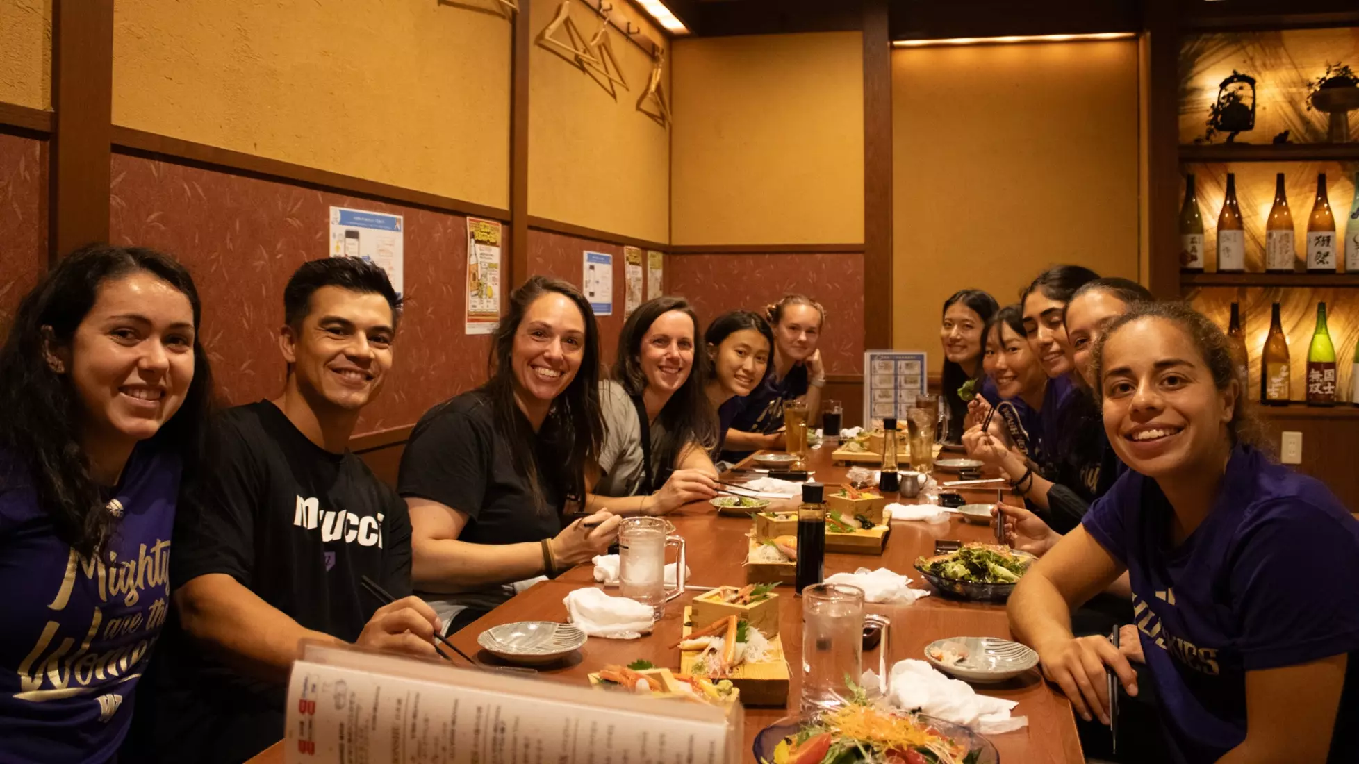 The University of Washington women's tennis team during their 2023 foreign tour in Japan.
