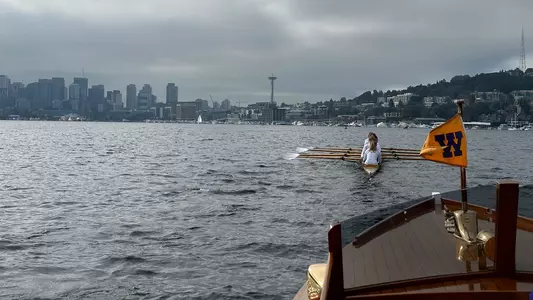 uw men's rowing on lake union 2023