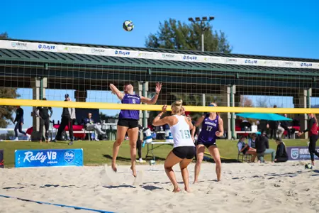 Natalie Martin and Piper Monk-heidrich playing at the AVCA Pairs