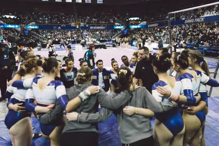 Gymnastics Team Huddle