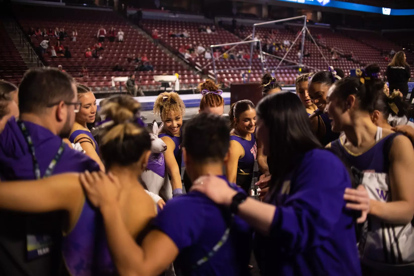 Washington gymnastics at Pac-12 Championships on March 18, 2023 at the Maverik Center in West Valley City, Utah.