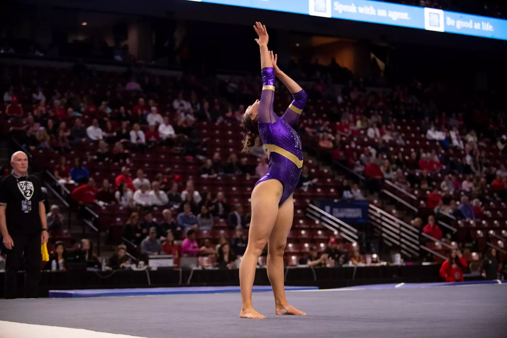 Washington gymnastics at Pac-12 Championships on March 18, 2023 at the Maverik Center in West Valley City, Utah.