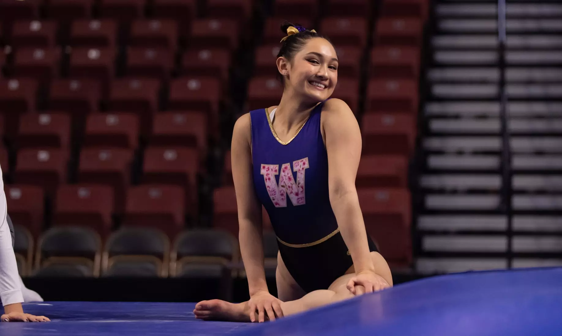 Washington gymnastics at Pac-12 Championships on March 18, 2023 at the Maverik Center in West Valley City, Utah.