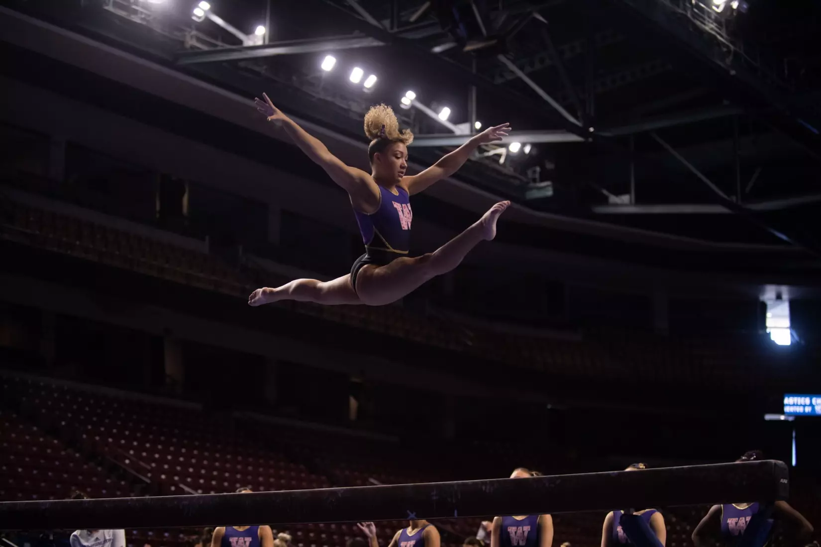Washington gymnastics at Pac-12 Championships on March 18, 2023 at the Maverik Center in West Valley City, Utah.