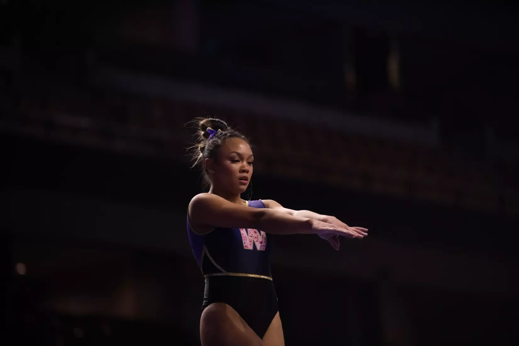 Washington gymnastics at Pac-12 Championships on March 18, 2023 at the Maverik Center in West Valley City, Utah.