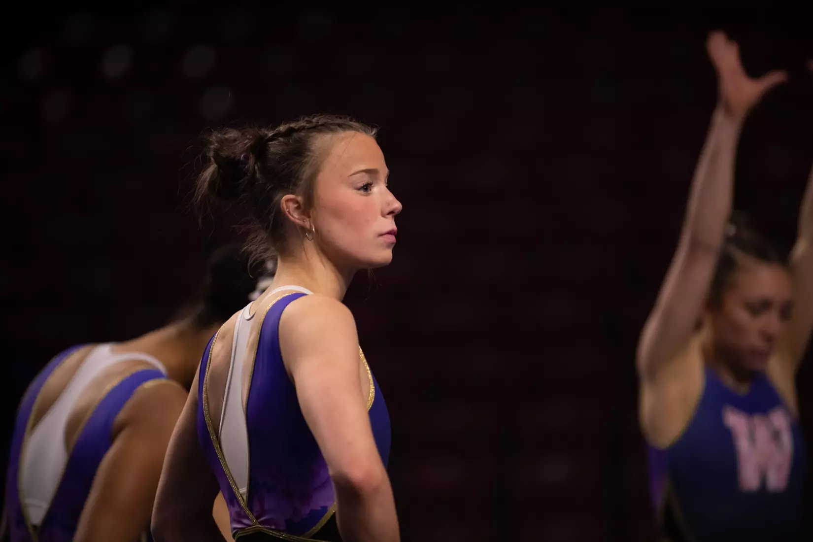 Washington gymnastics at Pac-12 Championships on March 18, 2023 at the Maverik Center in West Valley City, Utah.