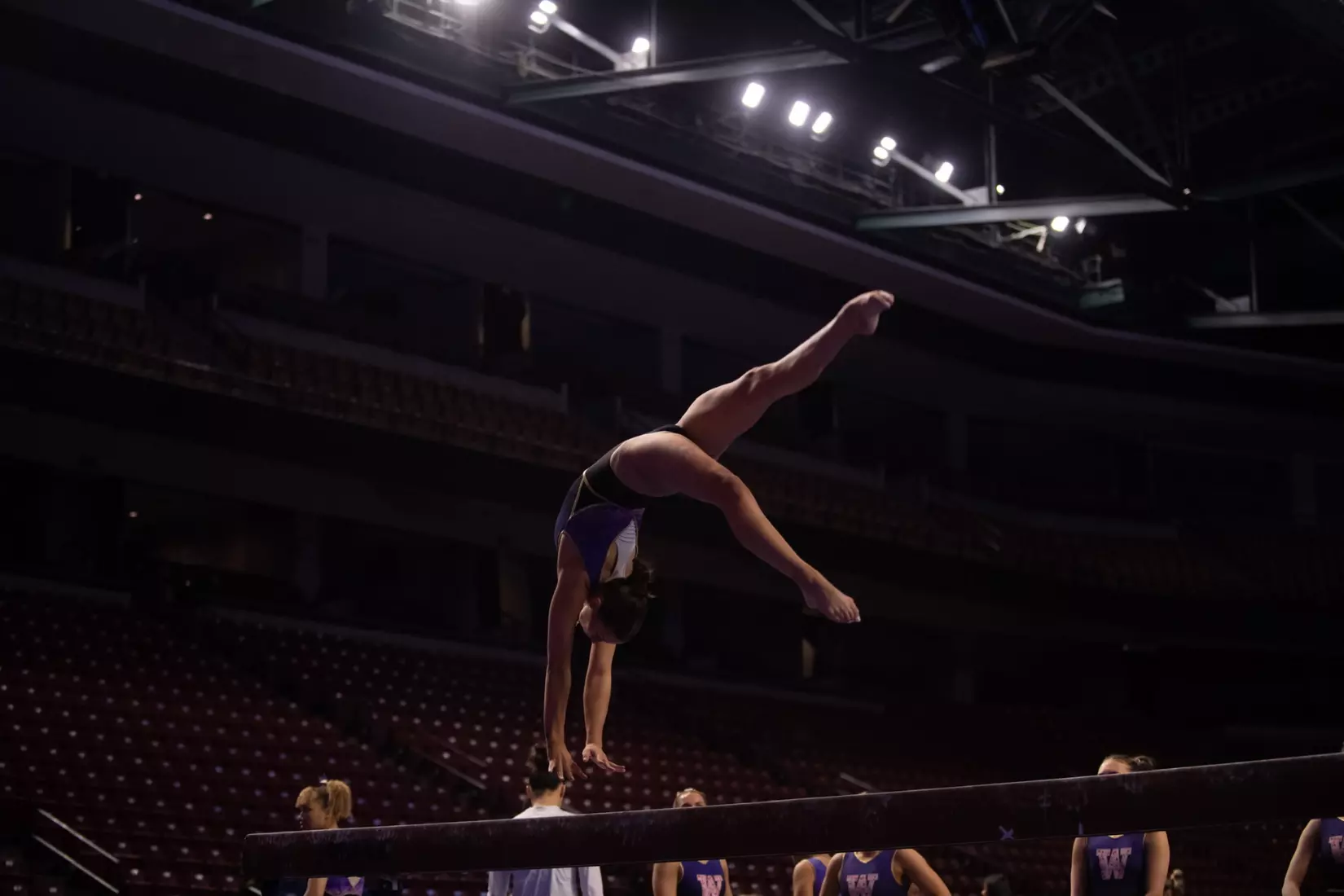 Washington gymnastics at Pac-12 Championships on March 18, 2023 at the Maverik Center in West Valley City, Utah.