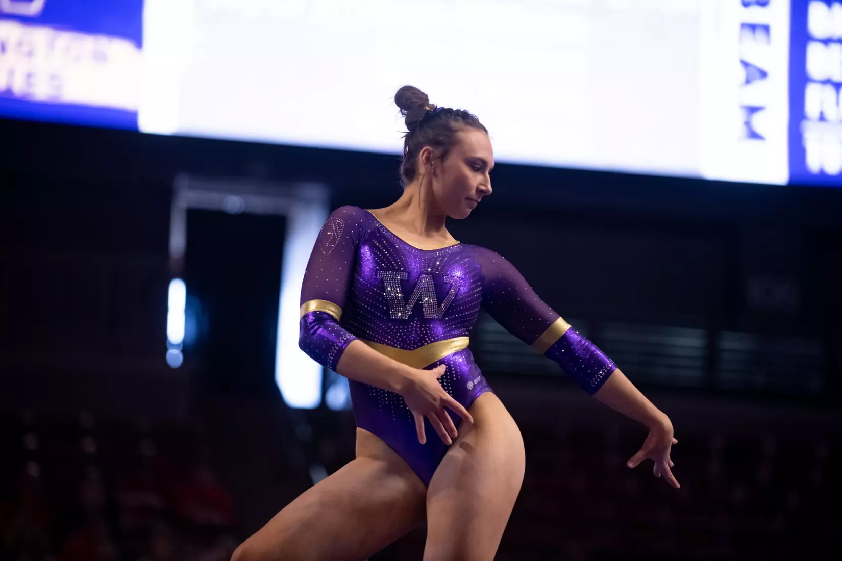 Washington gymnastics at Pac-12 Championships on March 18, 2023 at the Maverik Center in West Valley City, Utah.