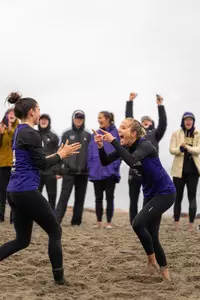 UW beach volleyball takes on Portland at Alki Beach for the Husky Invitational.