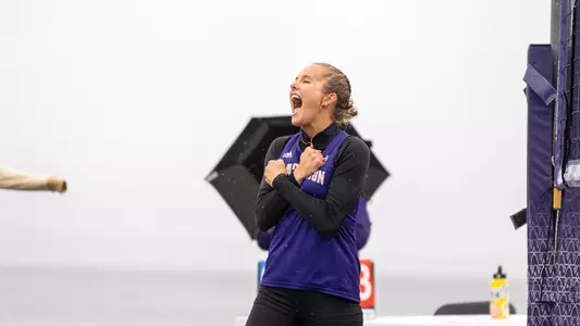 Scarlett Dahl celebrates at Alki Beach