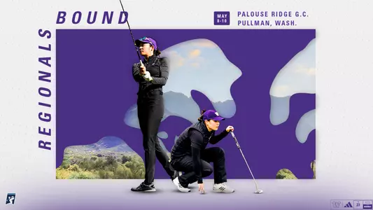 regionals bound graphics for 2023 NCAA women's golf championships