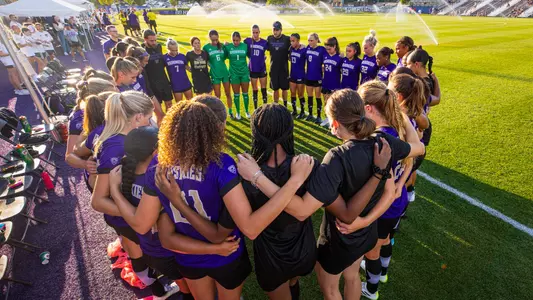 The University of Washington women’s soccer team plays Houston on August 17, 2023. (Photography by Scott Eklund/Red Box Pictures)
