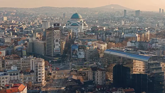 Belgrade serbia skyline