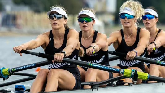 Phoebe Spoors & Ella Cossill, New zealand women's four at 2023 world championships
