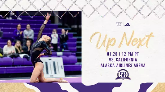 GYM Up Next graphics vs. Cal