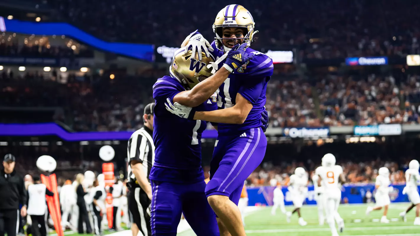 Jalen MacMillan celebrates touchdown in Allstate Sugar Bowl
