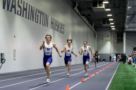 UW invitational track meet in the Dempsey Center in Seattle on January 27, 2024. Photo by David Ryder