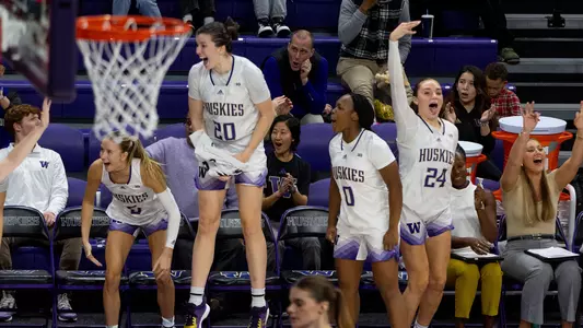 WBB vs EWU bench celebration