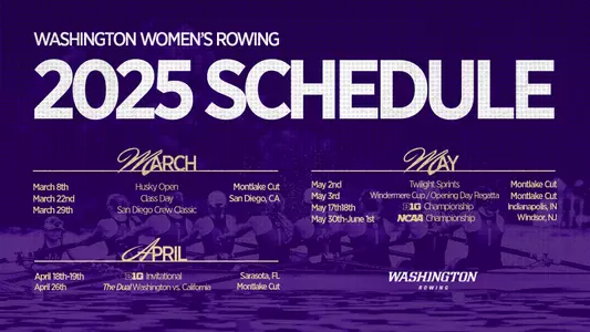 uw rowing 2025 women's schedule announcement