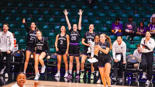 UW WBB bench celebration vs Southern
