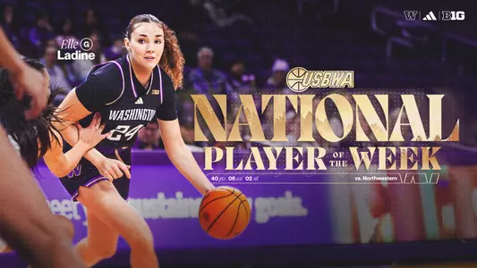Elle Ladine USBWA National Player of the Week graphic