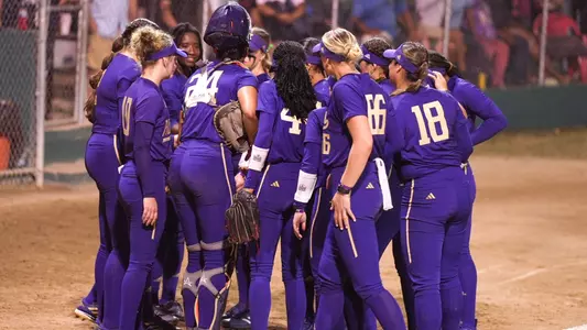 Washington Softball Team Huddle