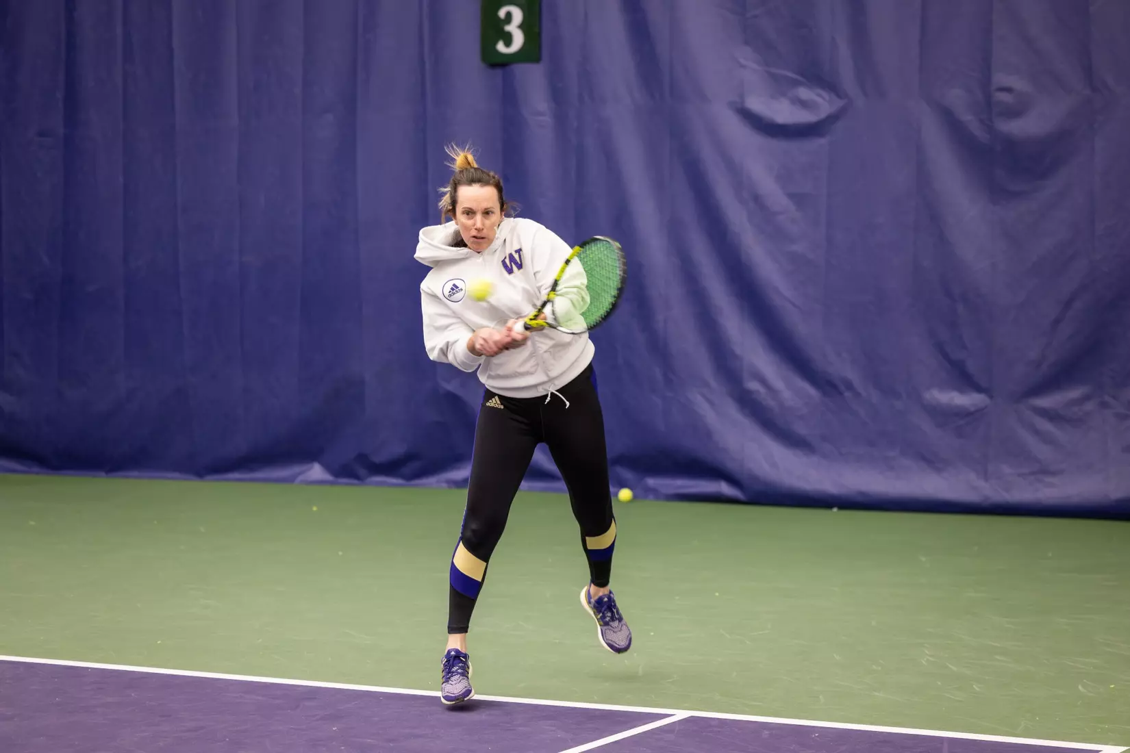 Washington women's tennis in a 6-1 win over Portland on Friday, Feb. 23, 2024.