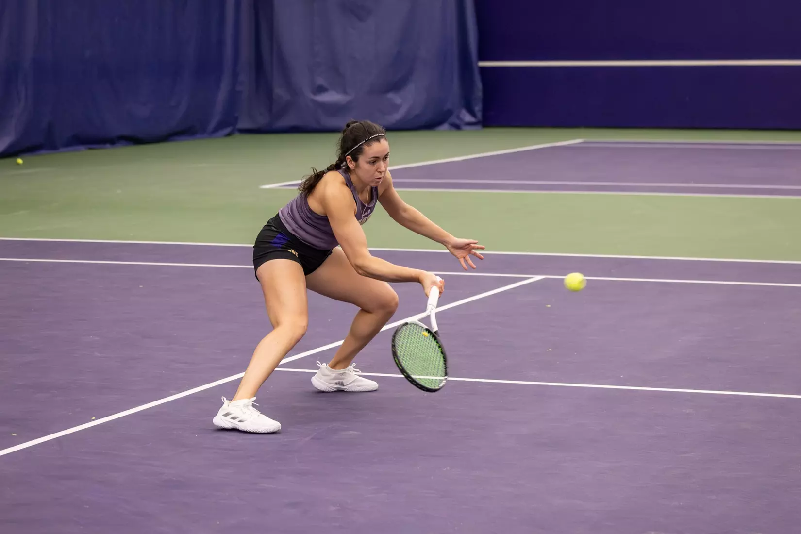 Washington women's tennis in a 6-1 win over Portland on Friday, Feb. 23, 2024.