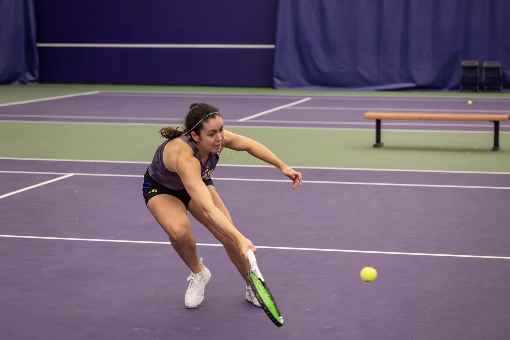 Washington women's tennis in a 6-1 win over Portland on Friday, Feb. 23, 2024.