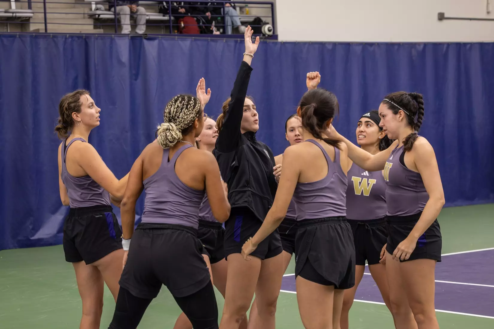 Washington women's tennis in a 6-1 win over Portland on Friday, Feb. 23, 2024.