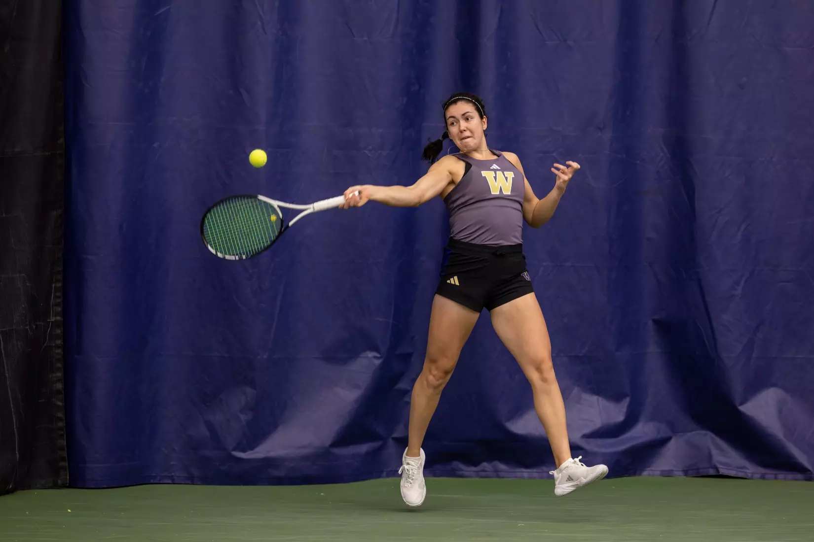 Washington women's tennis in a 6-1 win over Portland on Friday, Feb. 23, 2024.