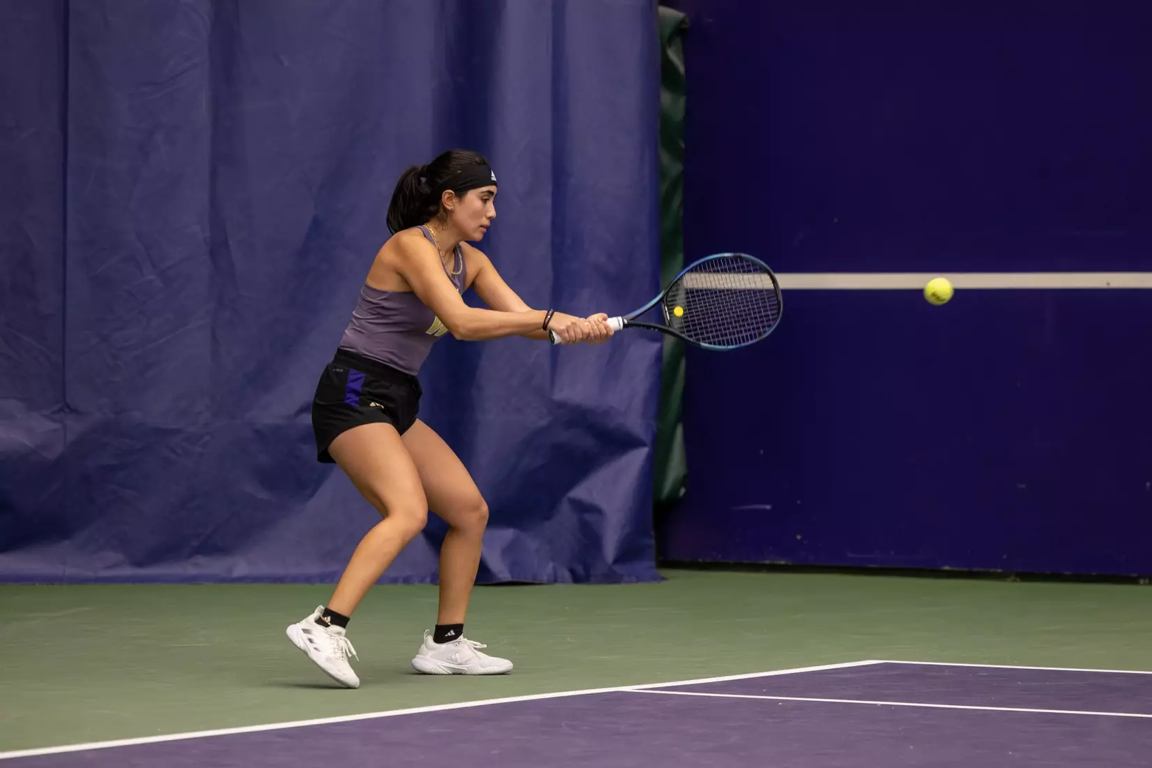 Washington women's tennis in a 6-1 win over Portland on Friday, Feb. 23, 2024.