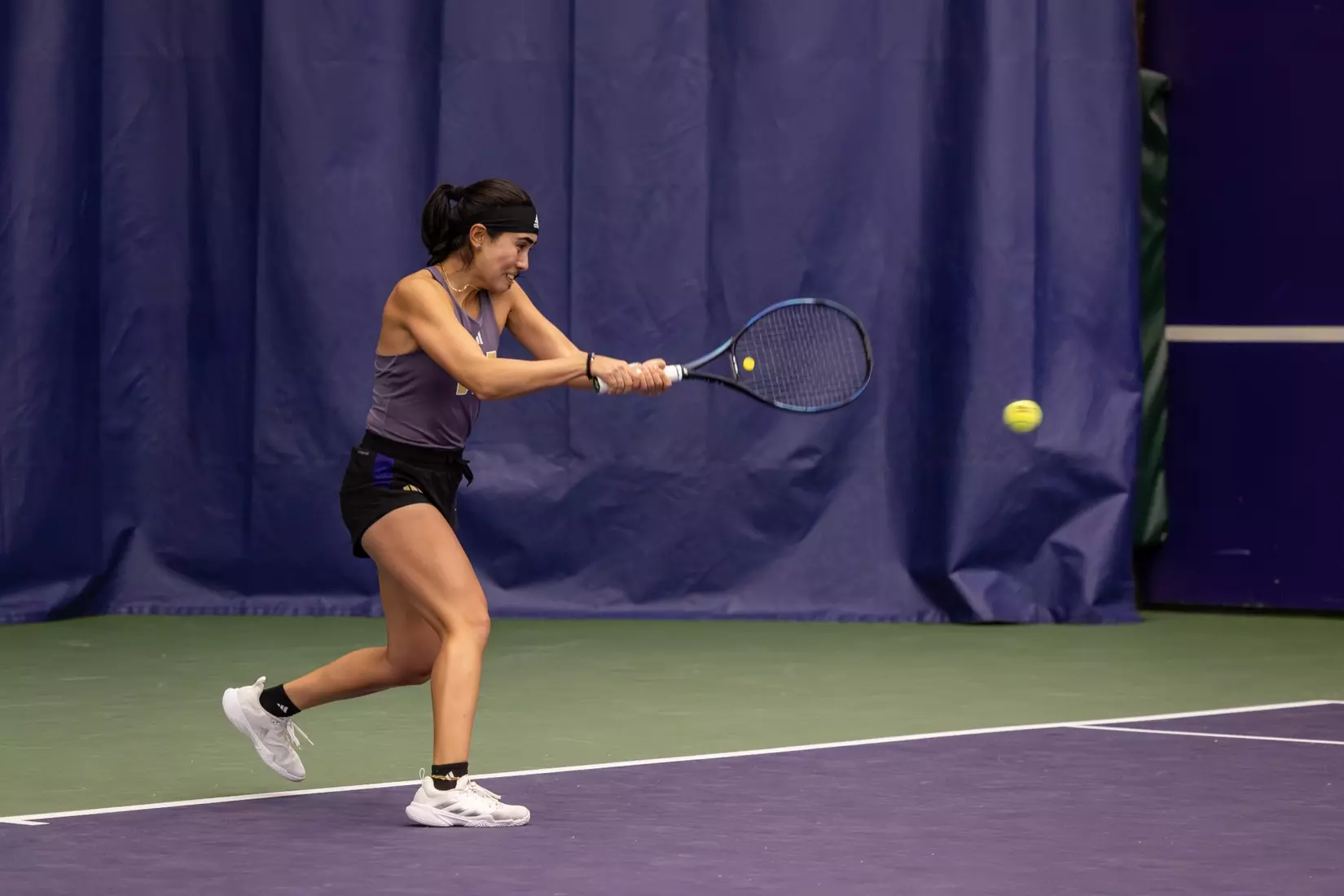 Washington women's tennis in a 6-1 win over Portland on Friday, Feb. 23, 2024.