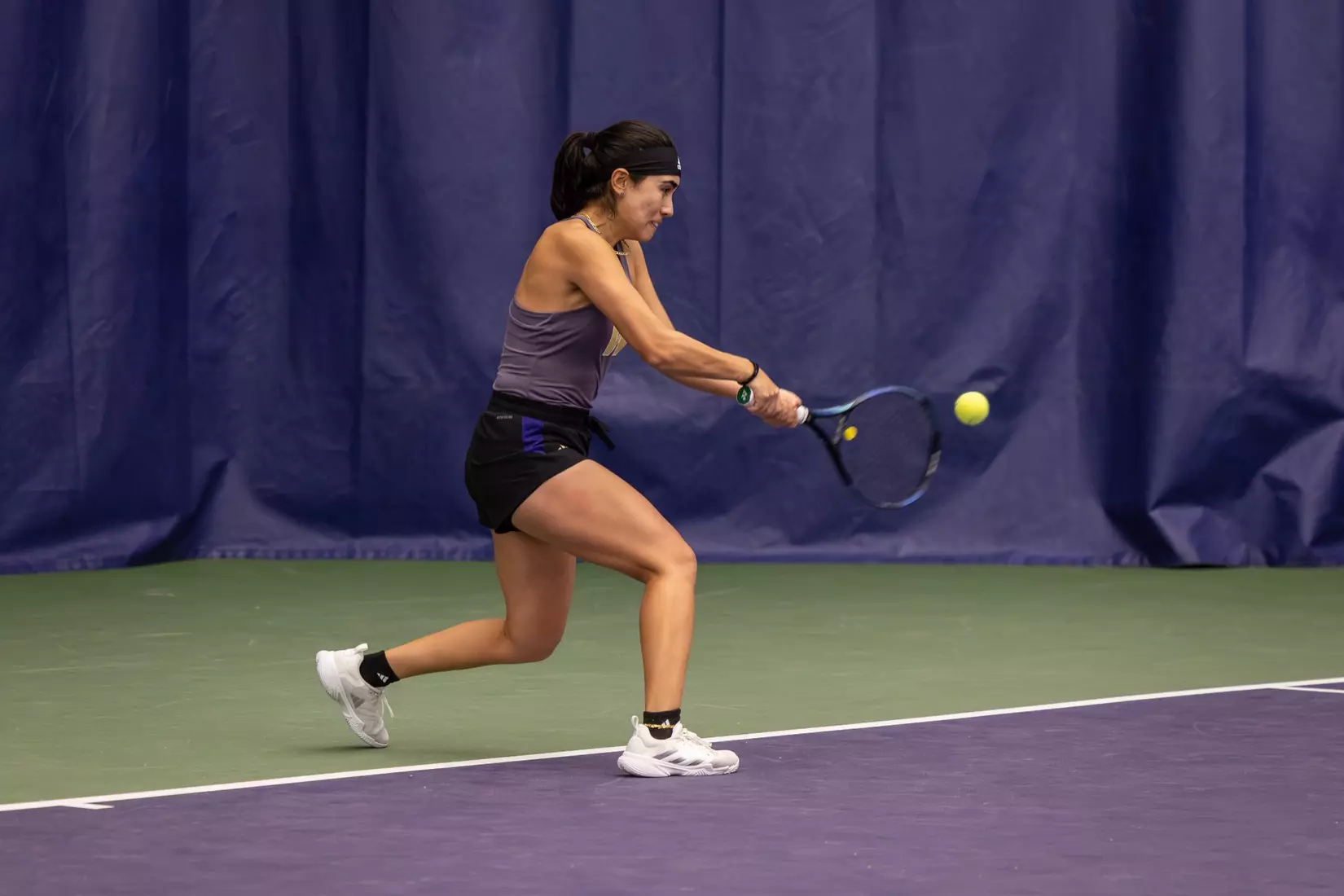 Washington women's tennis in a 6-1 win over Portland on Friday, Feb. 23, 2024.