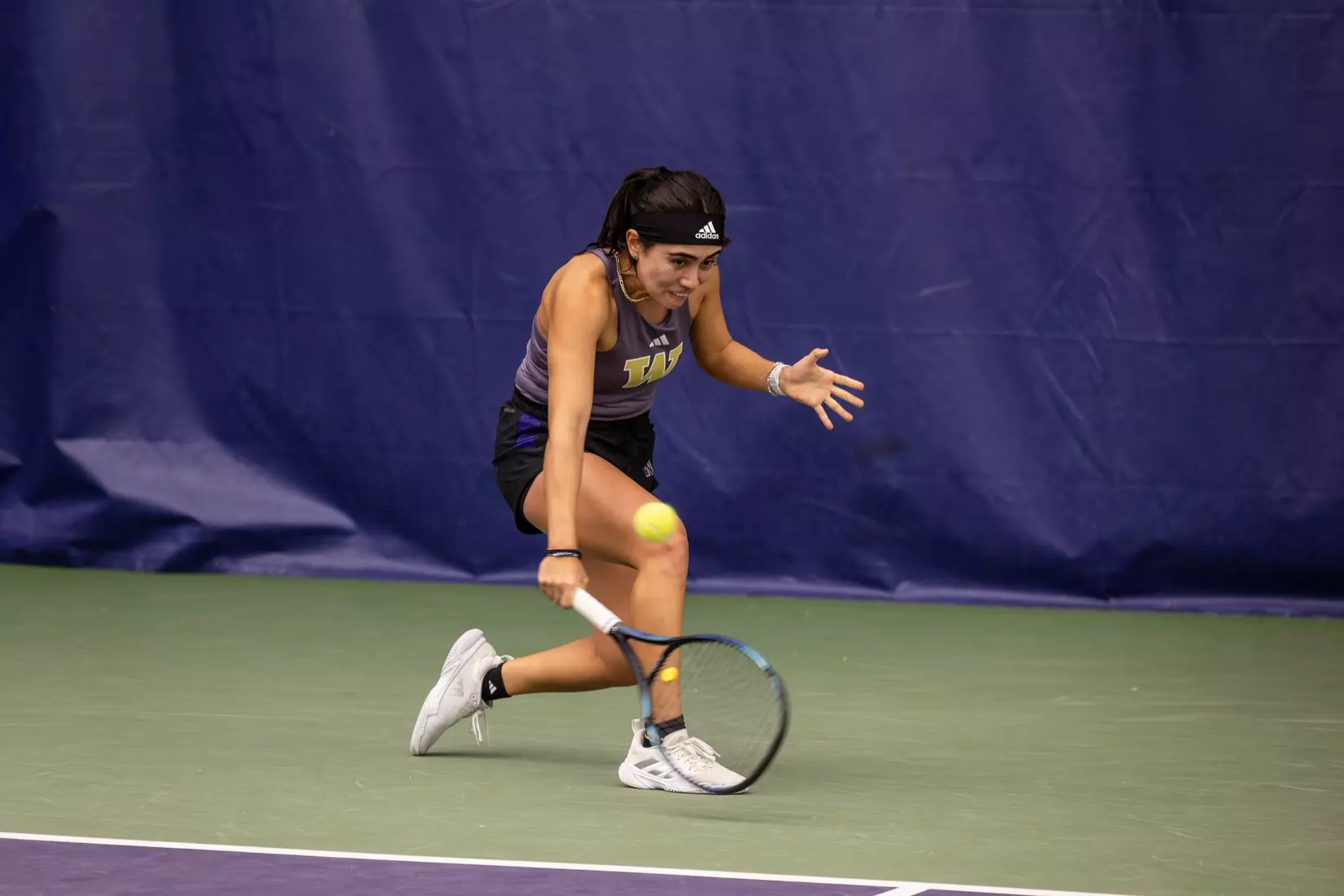 Washington women's tennis in a 6-1 win over Portland on Friday, Feb. 23, 2024.