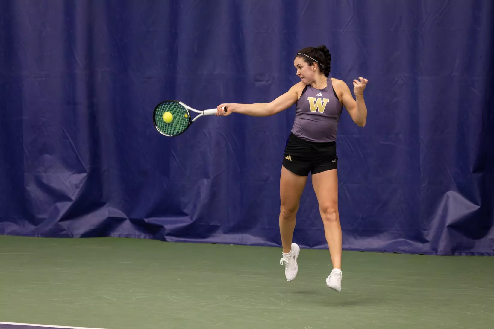 Washington women's tennis in a 6-1 win over Portland on Friday, Feb. 23, 2024.