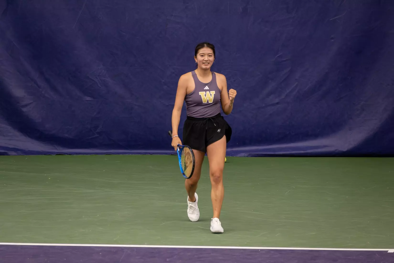 Washington women's tennis in a 6-1 win over Portland on Friday, Feb. 23, 2024.
