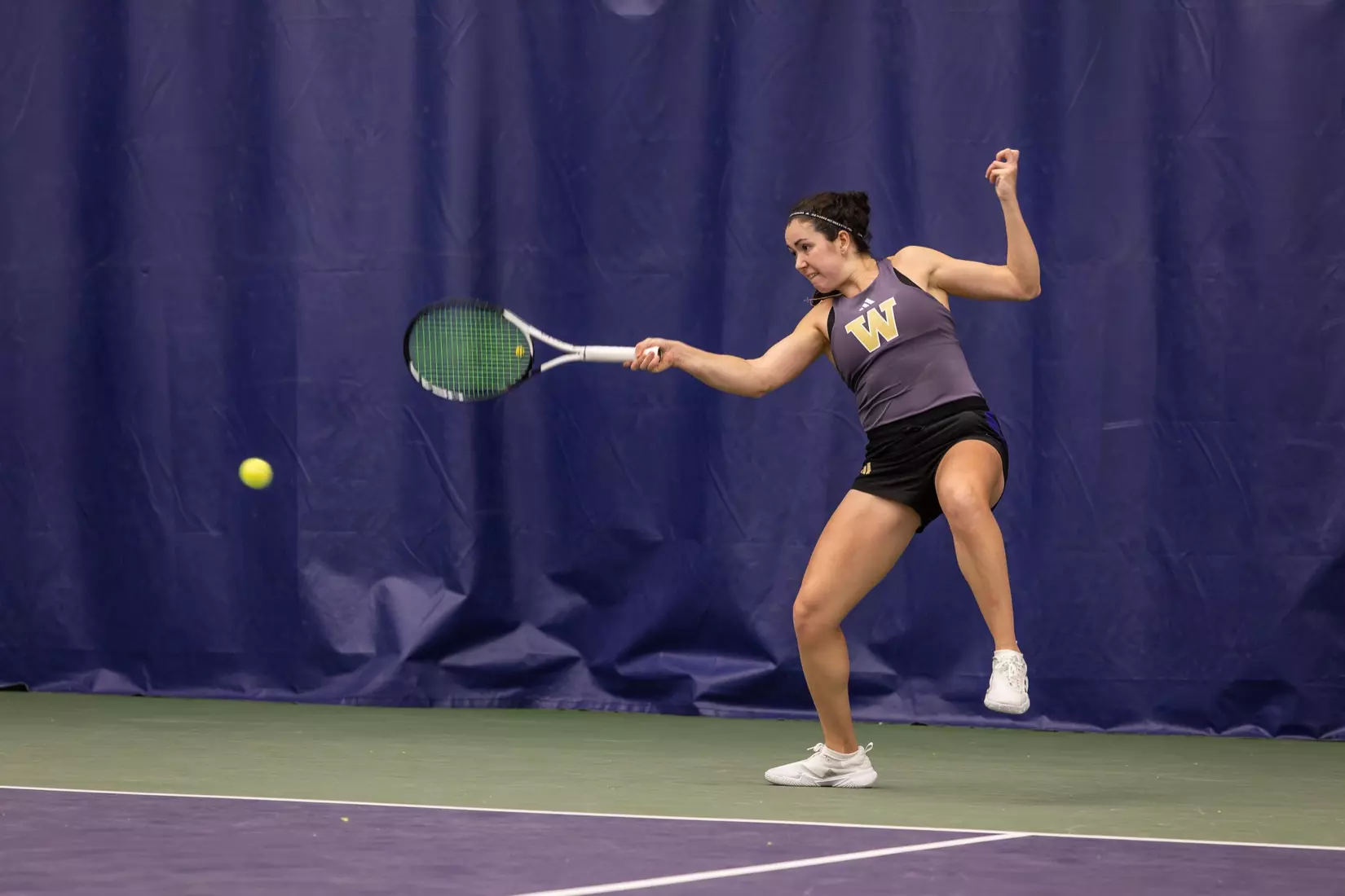 Washington women's tennis in a 6-1 win over Portland on Friday, Feb. 23, 2024.