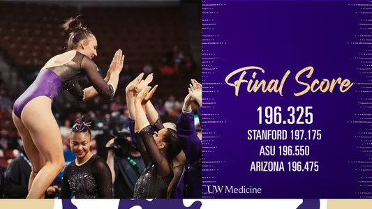 GYM Pac-12 final score graphic