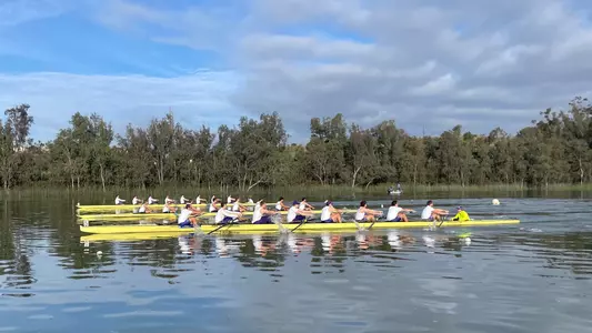 uw men's rowing in action vs. University of San Diego 2024