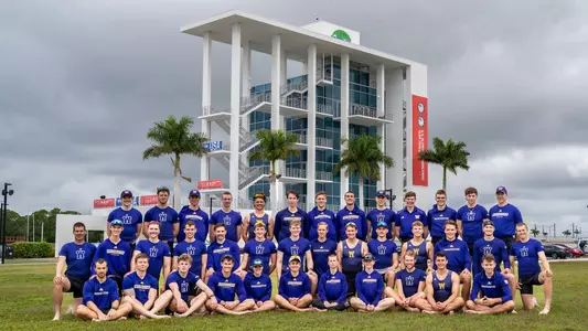 UW men's rowing team photo at Nathan Benderson park sarasota, Florida 2024