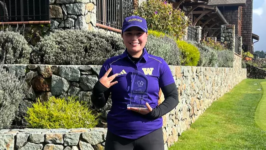 Camille Boyd with trophy at Juli Inkster