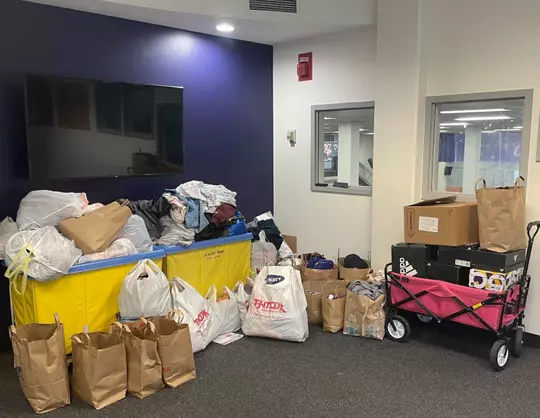Women's History Month clothing drive donations